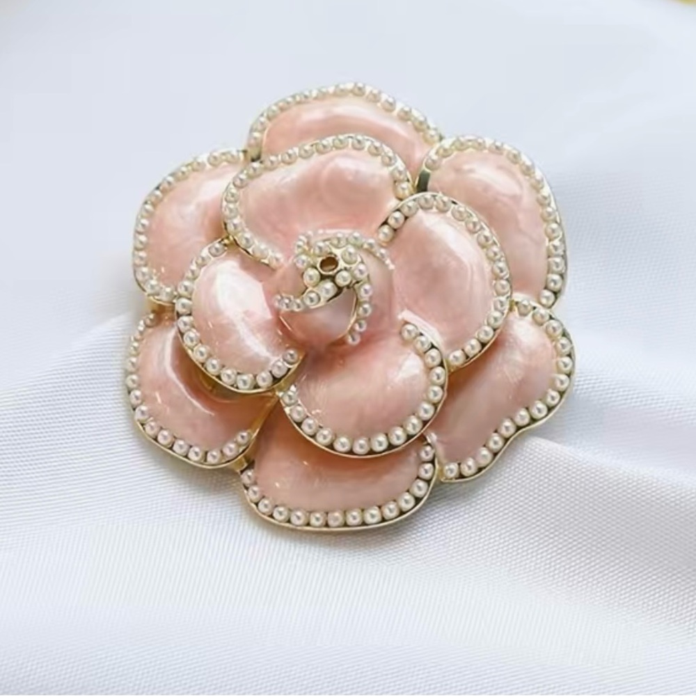 Brand New CAMELIA Flower Brooch comes in a box